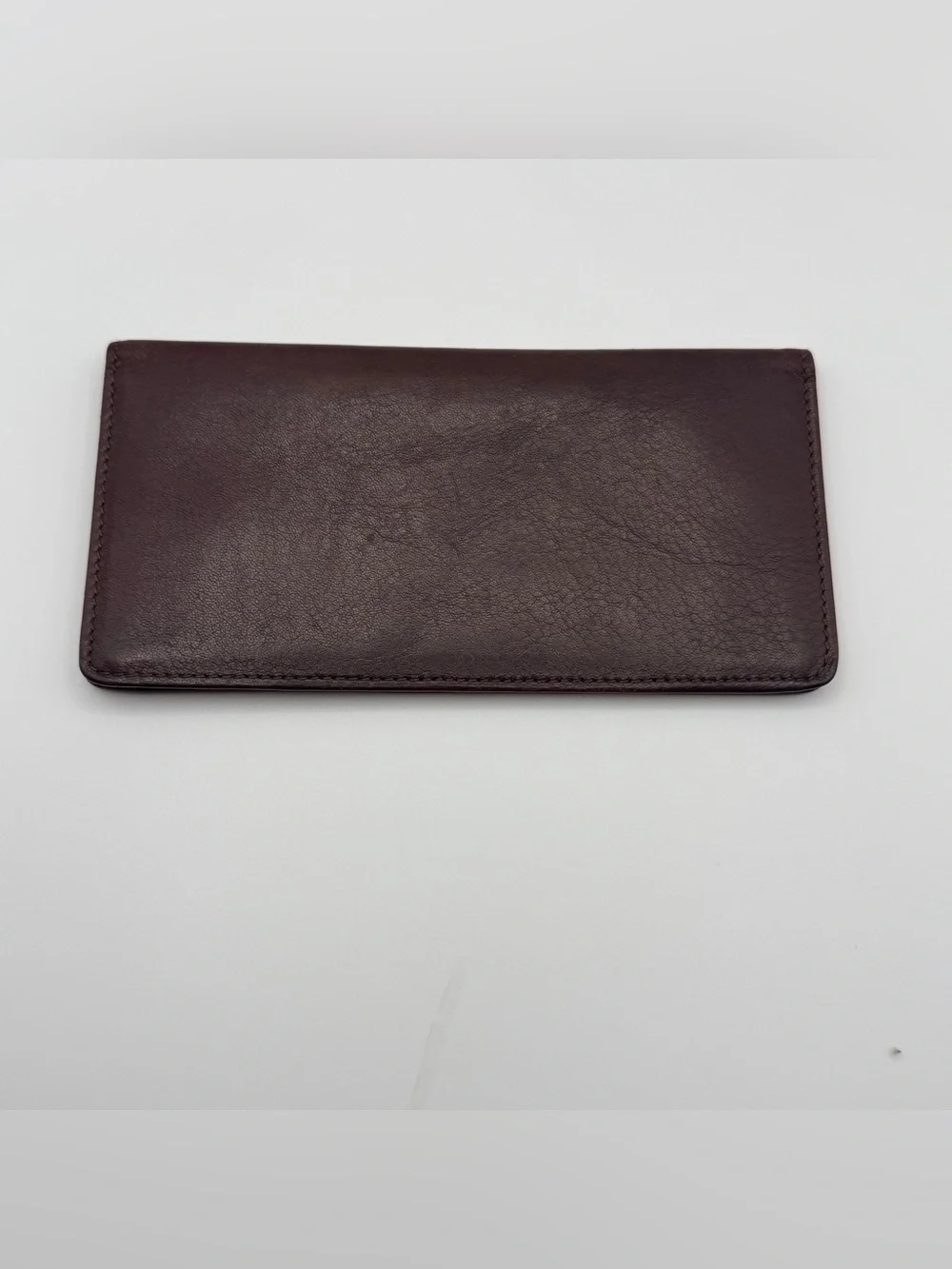 Fossil Leather Checkbook Cover in Dark Brown With Card Slots Vintage 90s